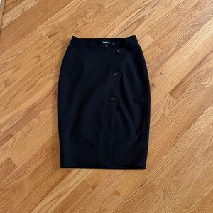 Express pencil skirt work skirt button up black skirt